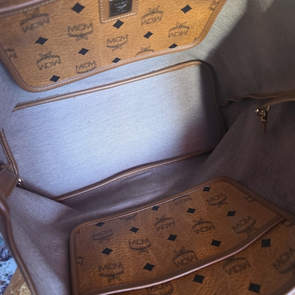MCM Brown and Tan Tote Bag - Picture 3 of 10